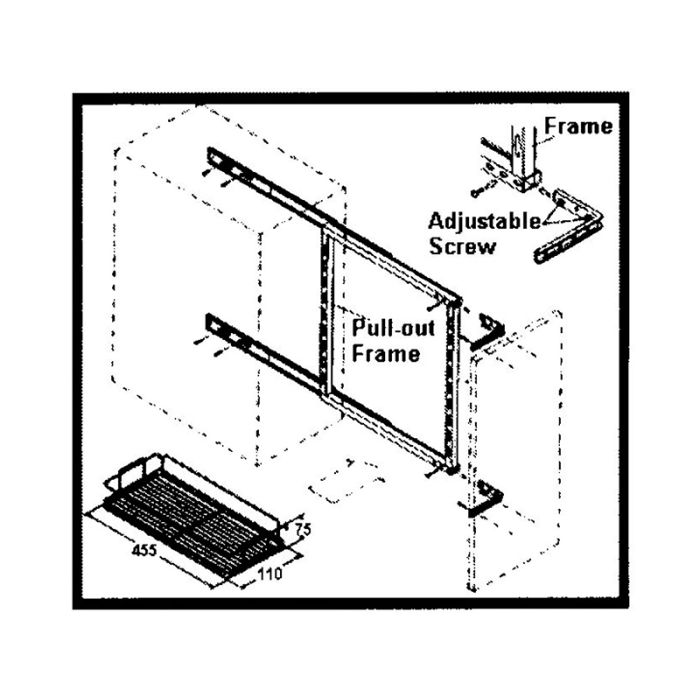 ROLLOUT PANTRY 2X110MM BASKETS