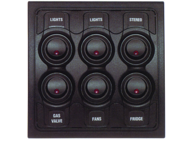 RV TRAVELLER 6 WAY PANEL 12V