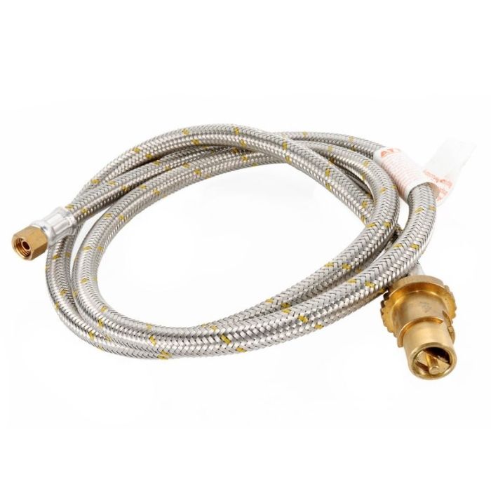 GAS S/S HOSE 1.5M BAYONET X