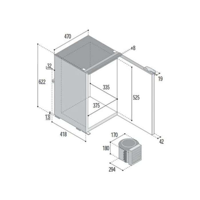 VITRI C75L FRIDGE 75L 12-24V