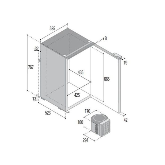 VITRI C130L FRIDGE 133L 12-24V