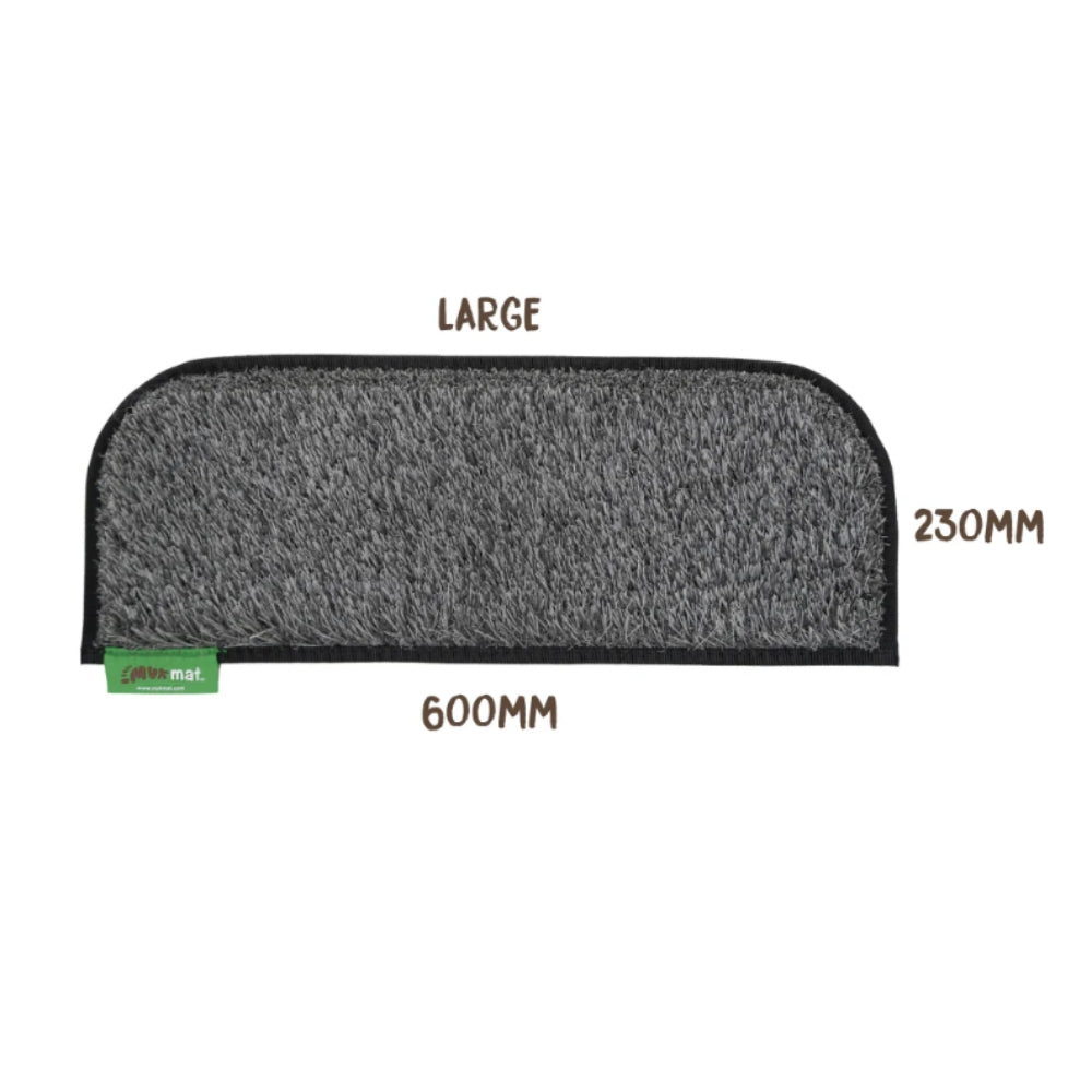 MUK MAT ROUNDED CARAVAN STEP DARK GREY LARGE 23 X 60cm