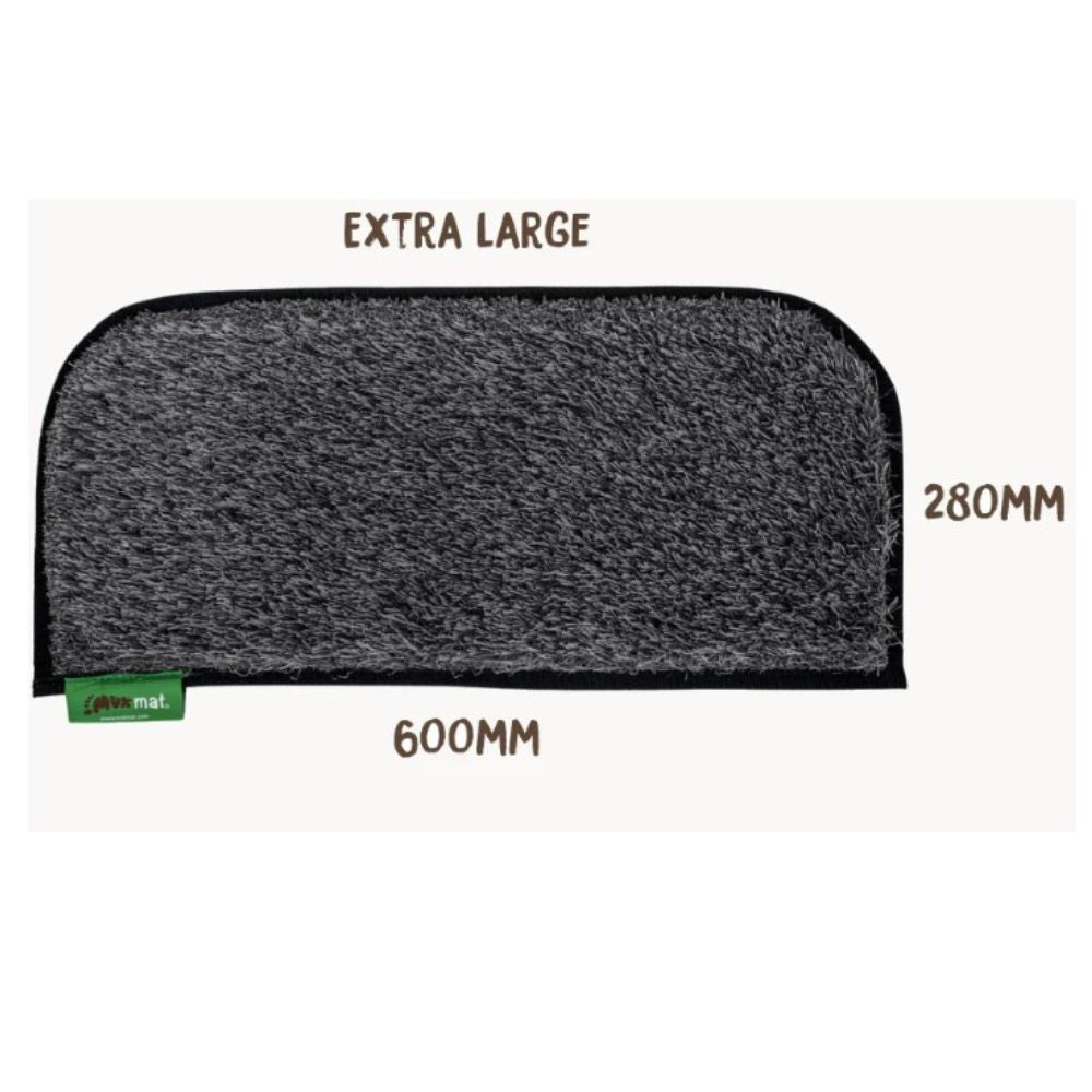 MUK MAT ROUNDED CARAVAN STEP DARK GREY EXTRA LARGE 28 X 60cm