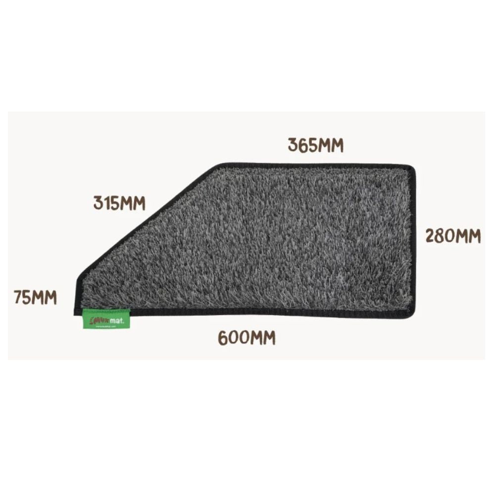 MUK MAT ANGLED CARAVAN STEP DARK GREY 60 X 28.5cm