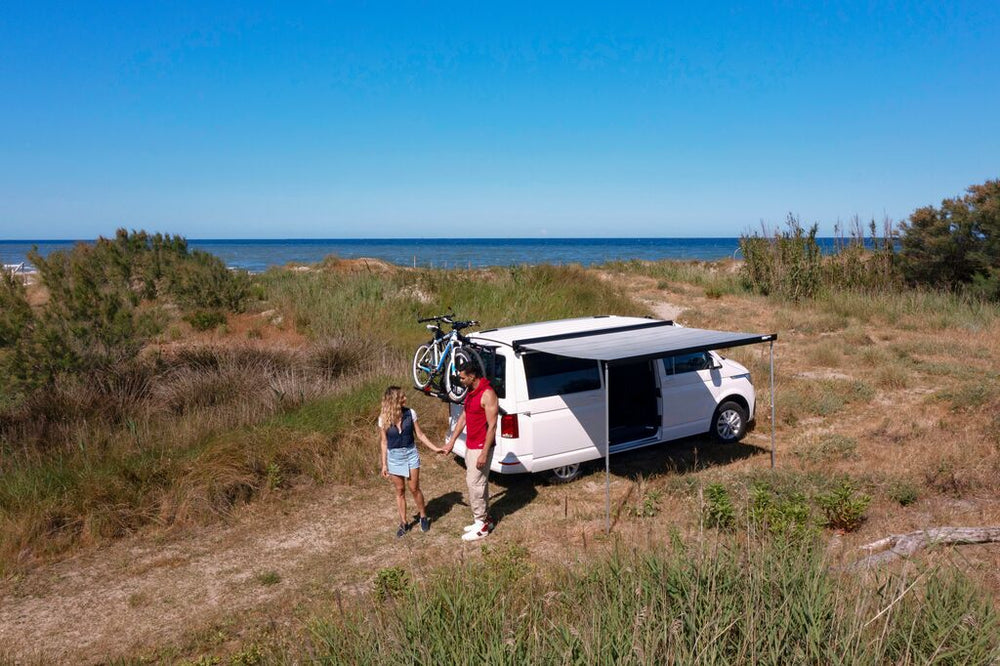 Fiamma F45 S 3.5M Awning - Deep Black Case, Royal Grey Awning